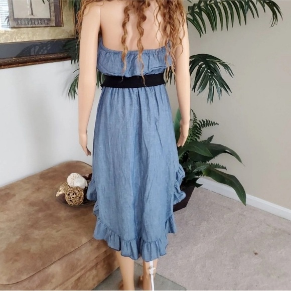 NEW LOOK STRAPLESS DENIM DRESS Size Medium - Picture 3 of 6